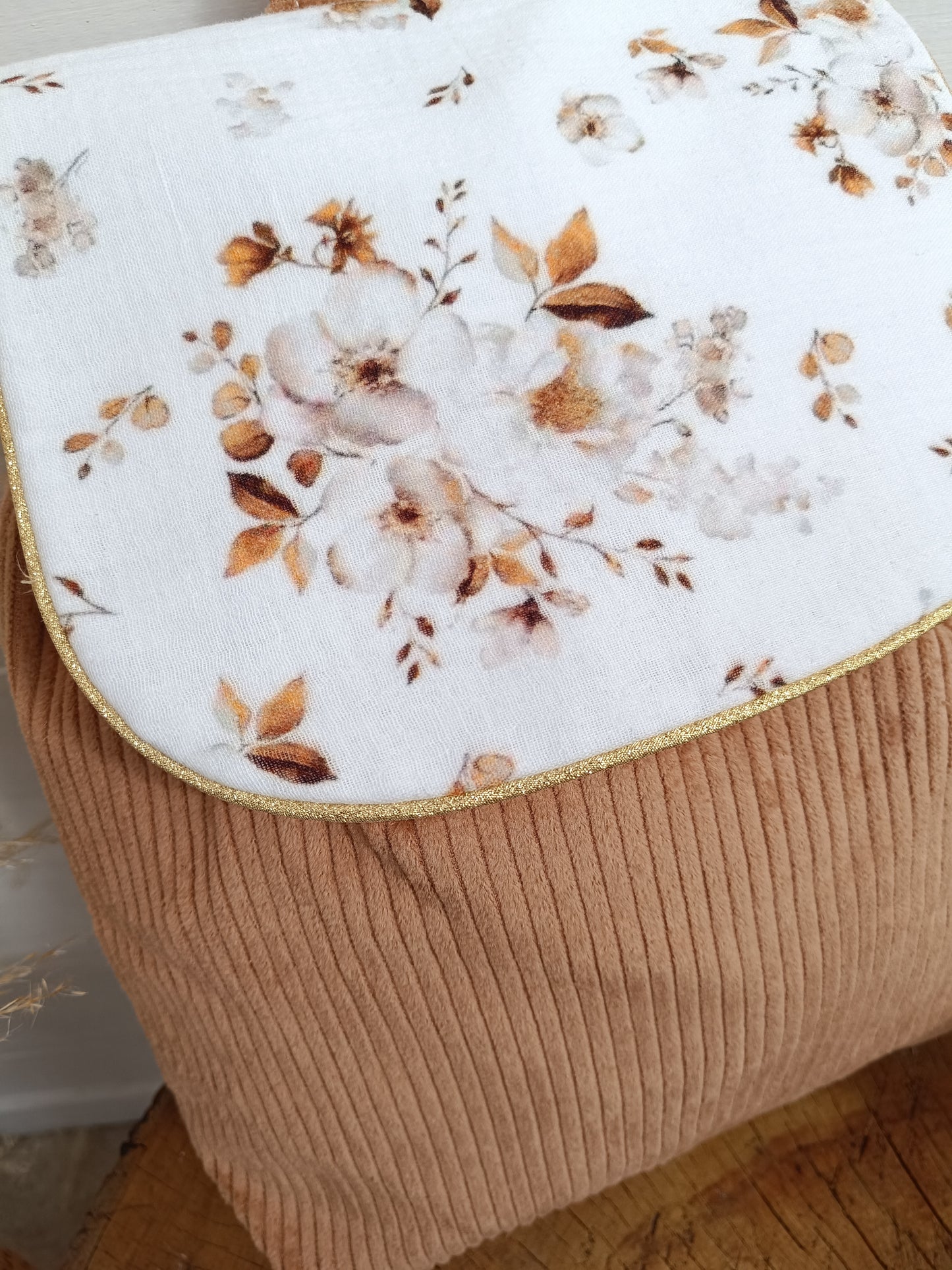 sac velours bouquet d'automne