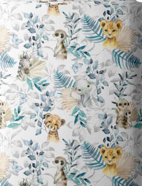 Sac velours baby safari bleu