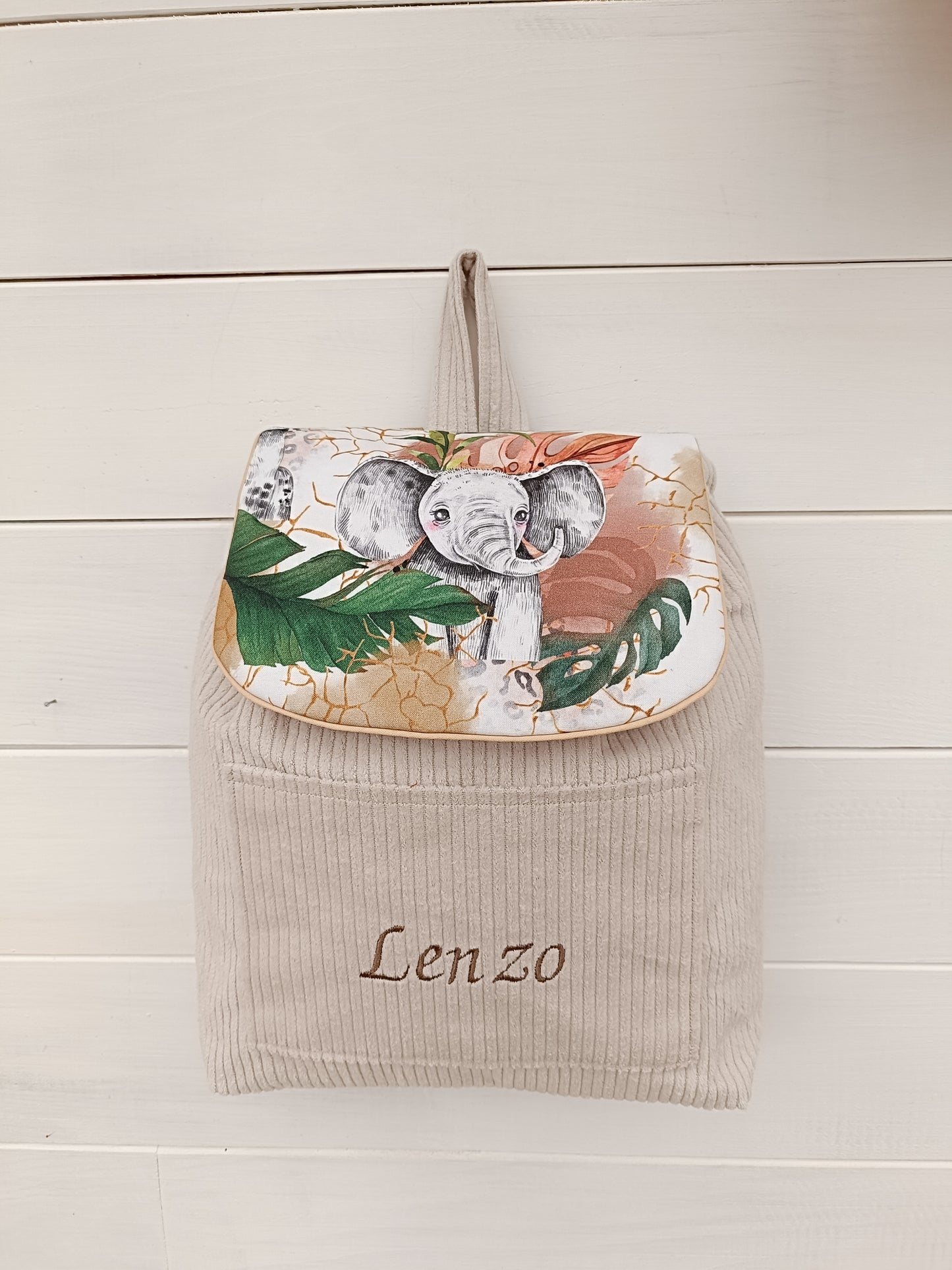 Sac velours safari vert, camel ou grège