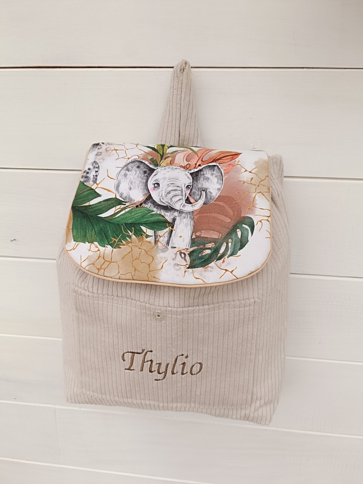 Sac velours safari vert, camel ou grège