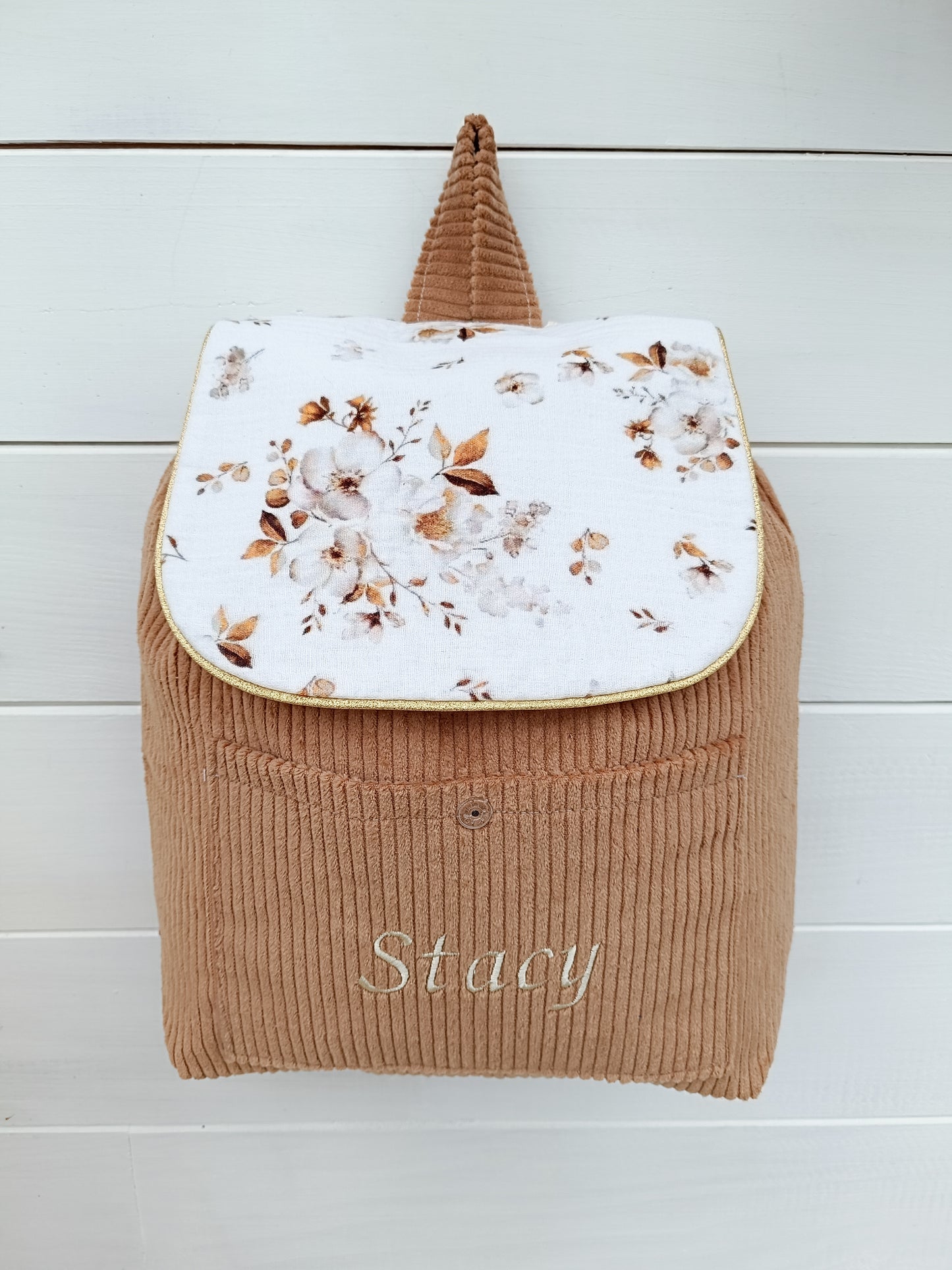 sac velours bouquet d'automne