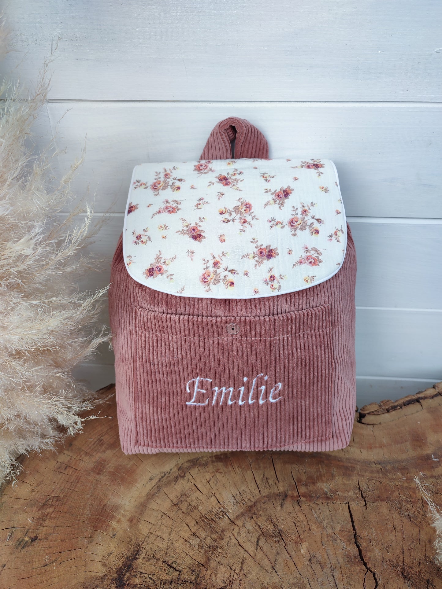 sac velours rose mercière 4