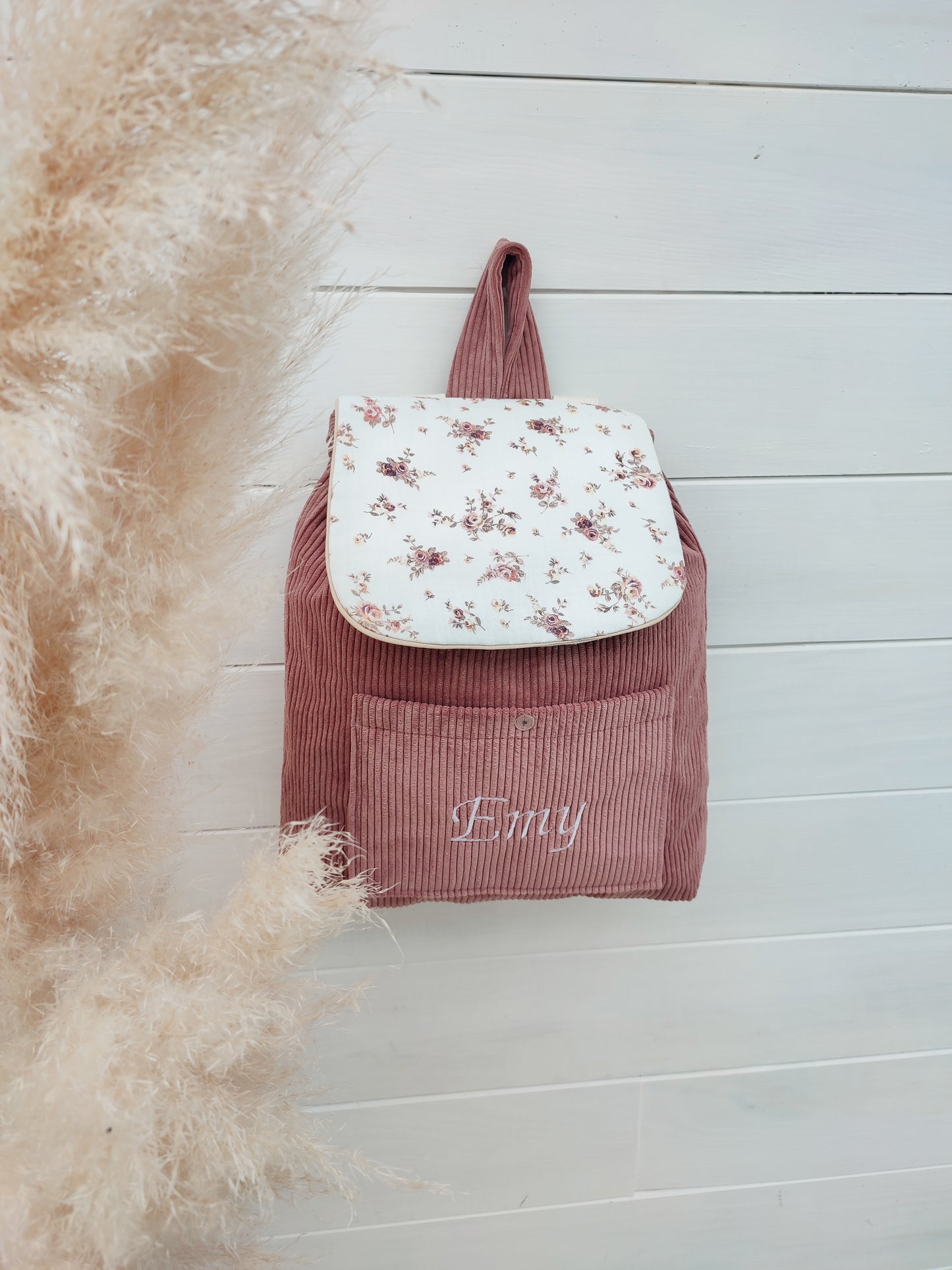 sac velours rose mercière 4