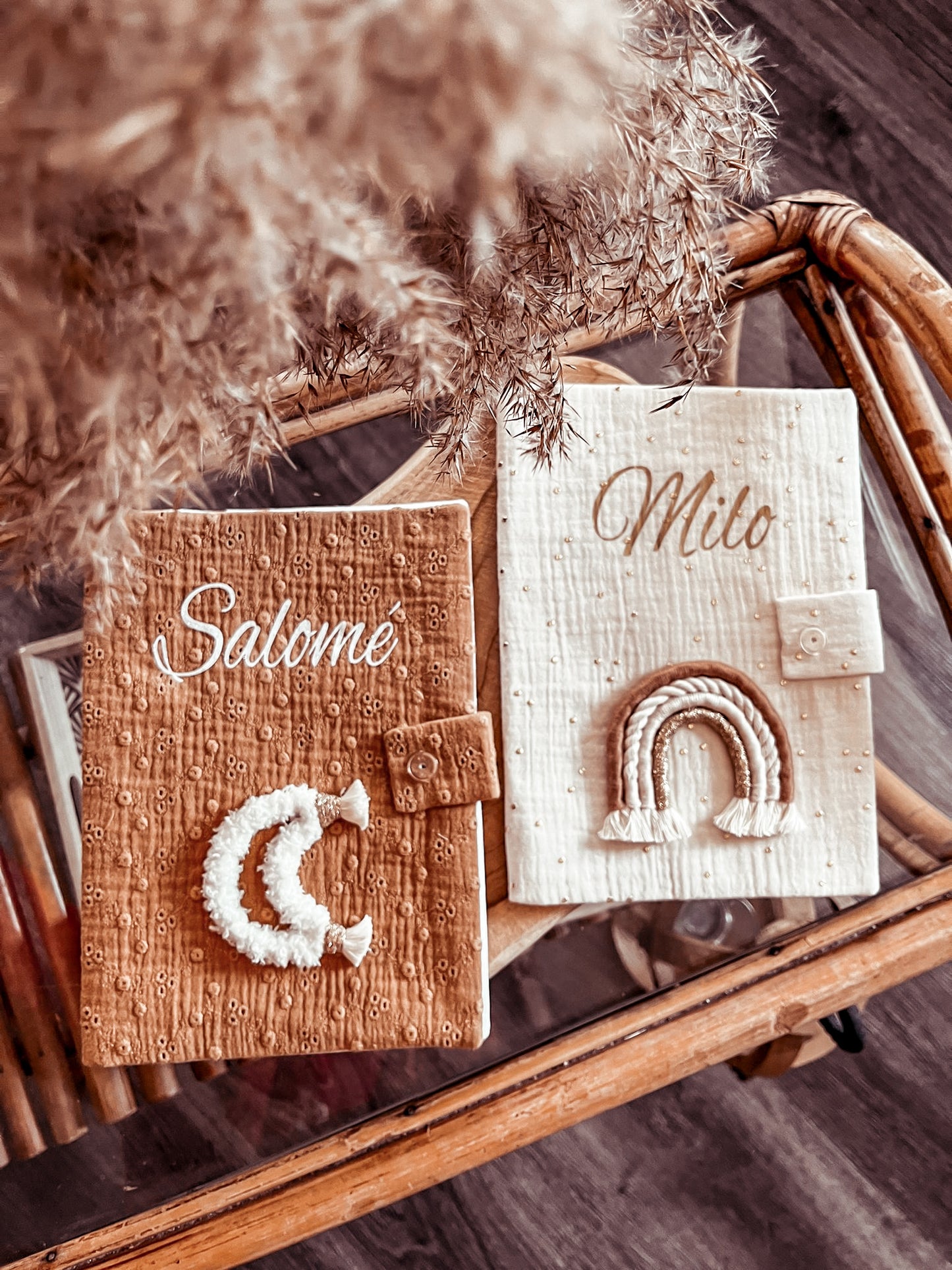 carnet eden moon camel brodé
