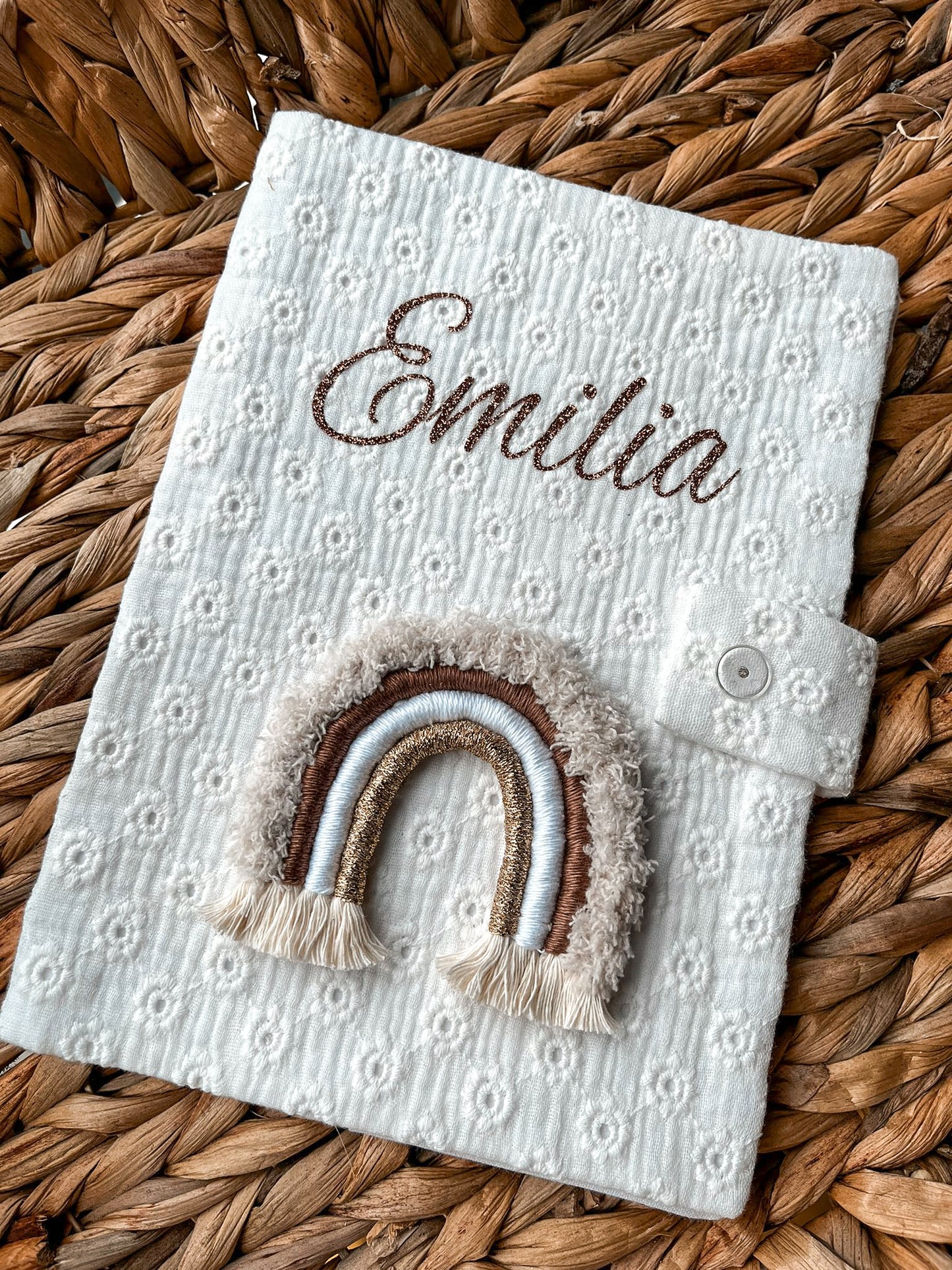 Carnet Eden brown brodé