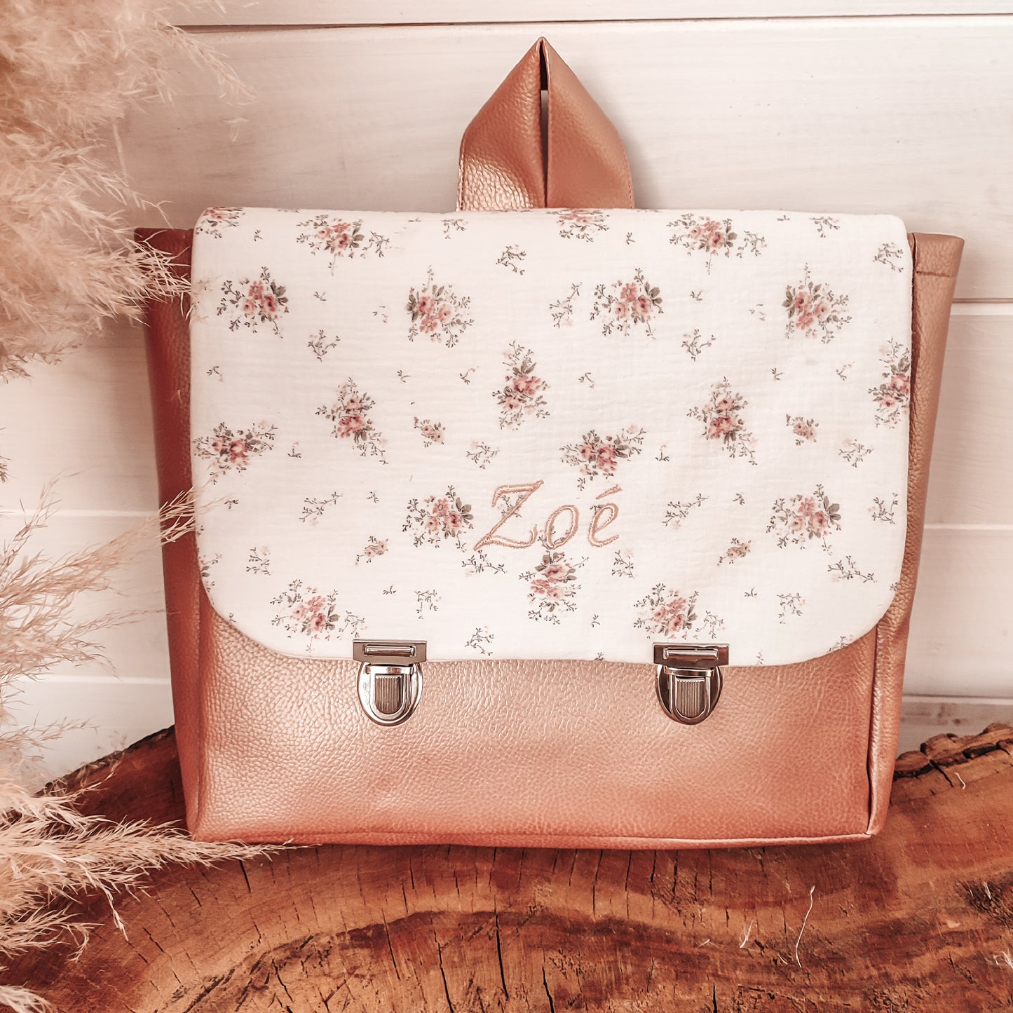 Cartable Bloom rose gold