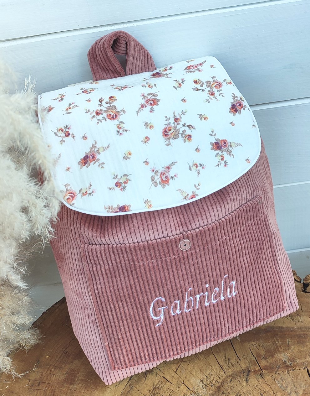 sac velours rose mercière 4