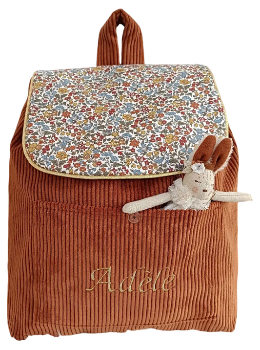 Sac  velours Liberty noisette