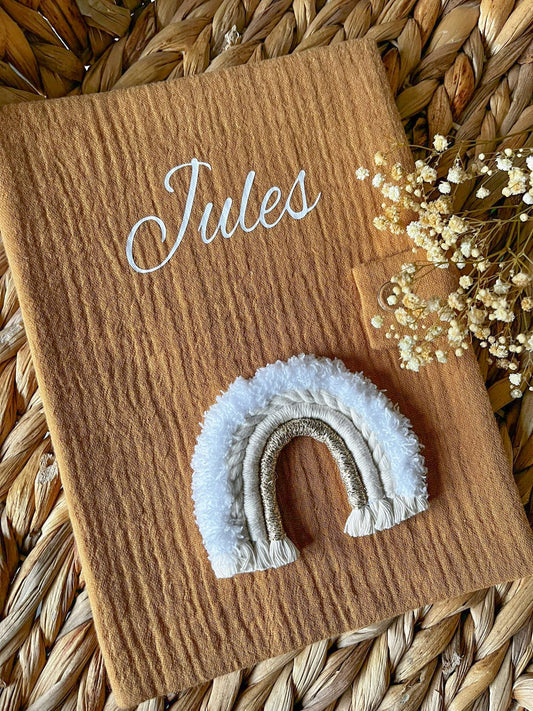 Carnet Eden camel et blanc