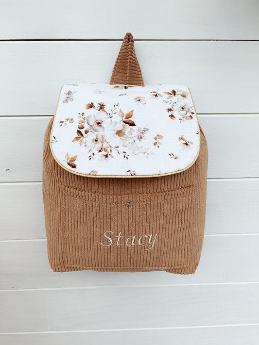 sac  velours bouquet d'automne