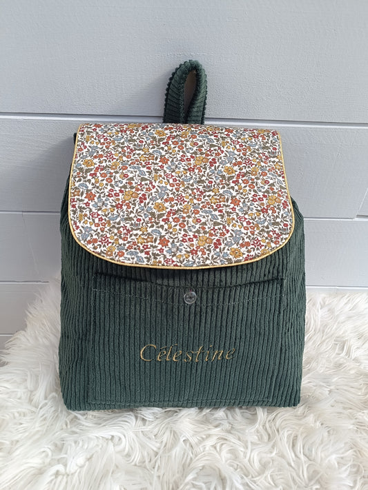 Sac  velours Liberty vert
