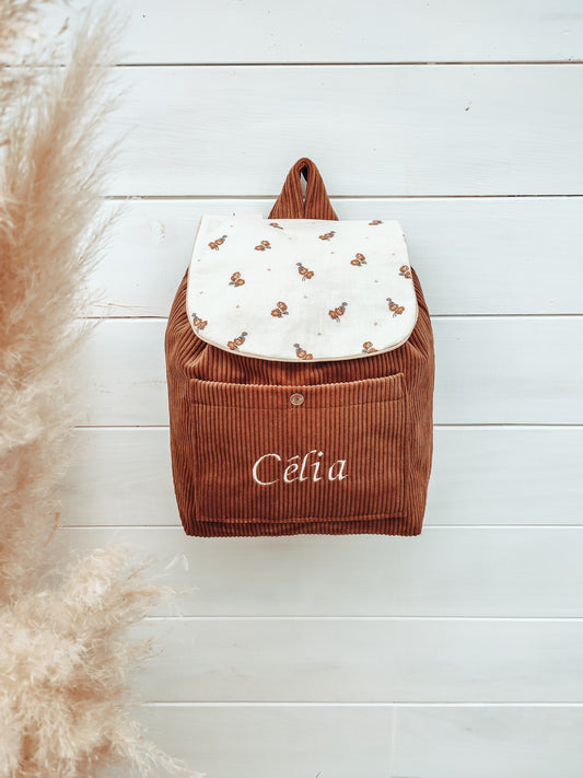 sac  velours  noisette