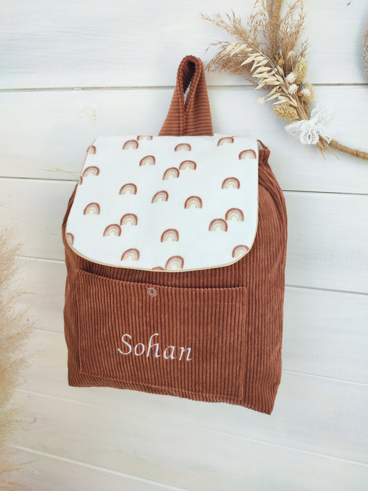 sac  rainbow noisette