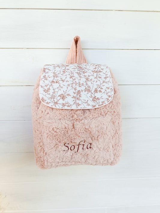 Sac fourrure rose